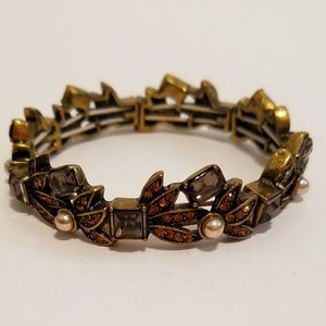 Crystal & Pearl Art Deco Bracelet